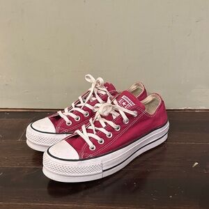 Converse Women's Fuchsia Low-Top Sneakers